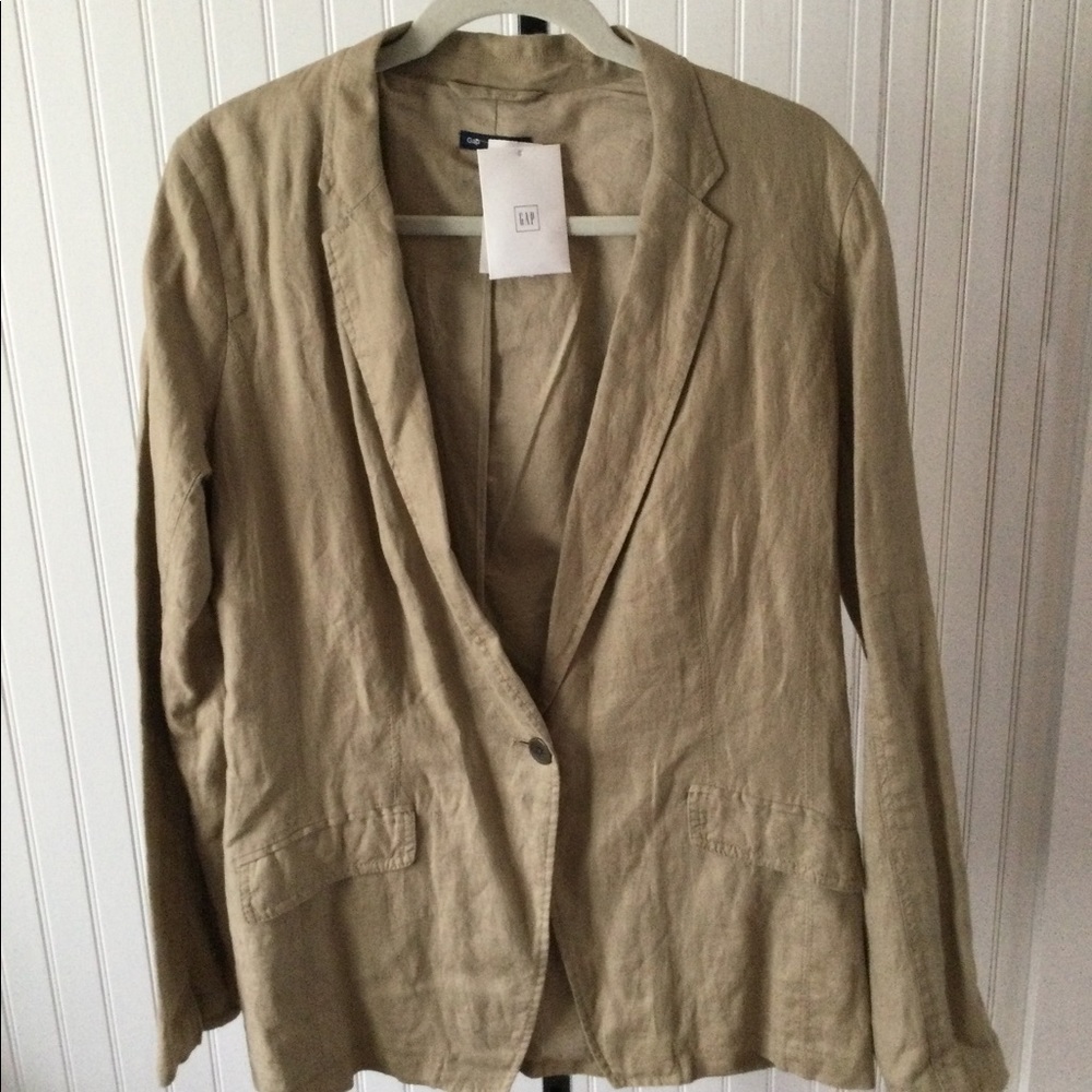 NWT Gap 100 % linen lined jacket